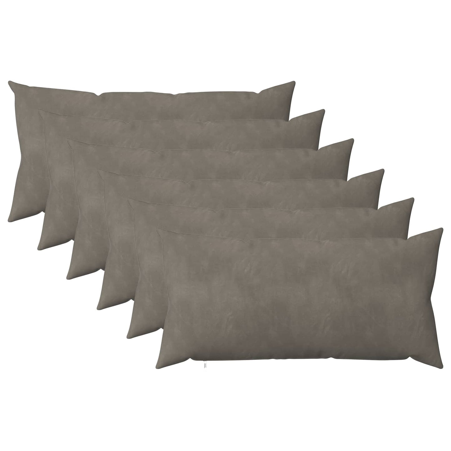 vidaXL Cushion with Pillow HEERLEN 6 pcs Light Grey Velvet 2