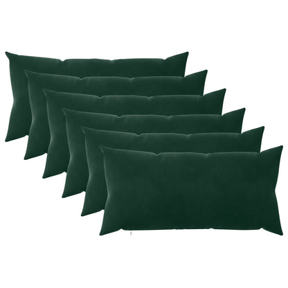 Throw Pillow HEERLEN Velvet 6 Dark green 40 x 70 cm