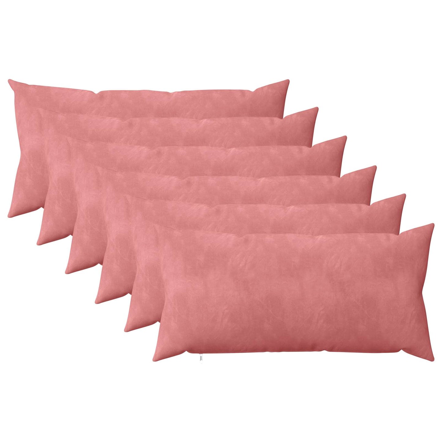 vidaXL Cushion with Pillow HEERLEN 6 pcs Pink Velvet 2