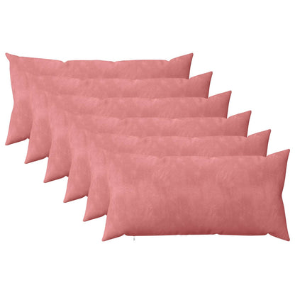 vidaXL Cushion with Pillow HEERLEN 6 pcs Pink Velvet 2