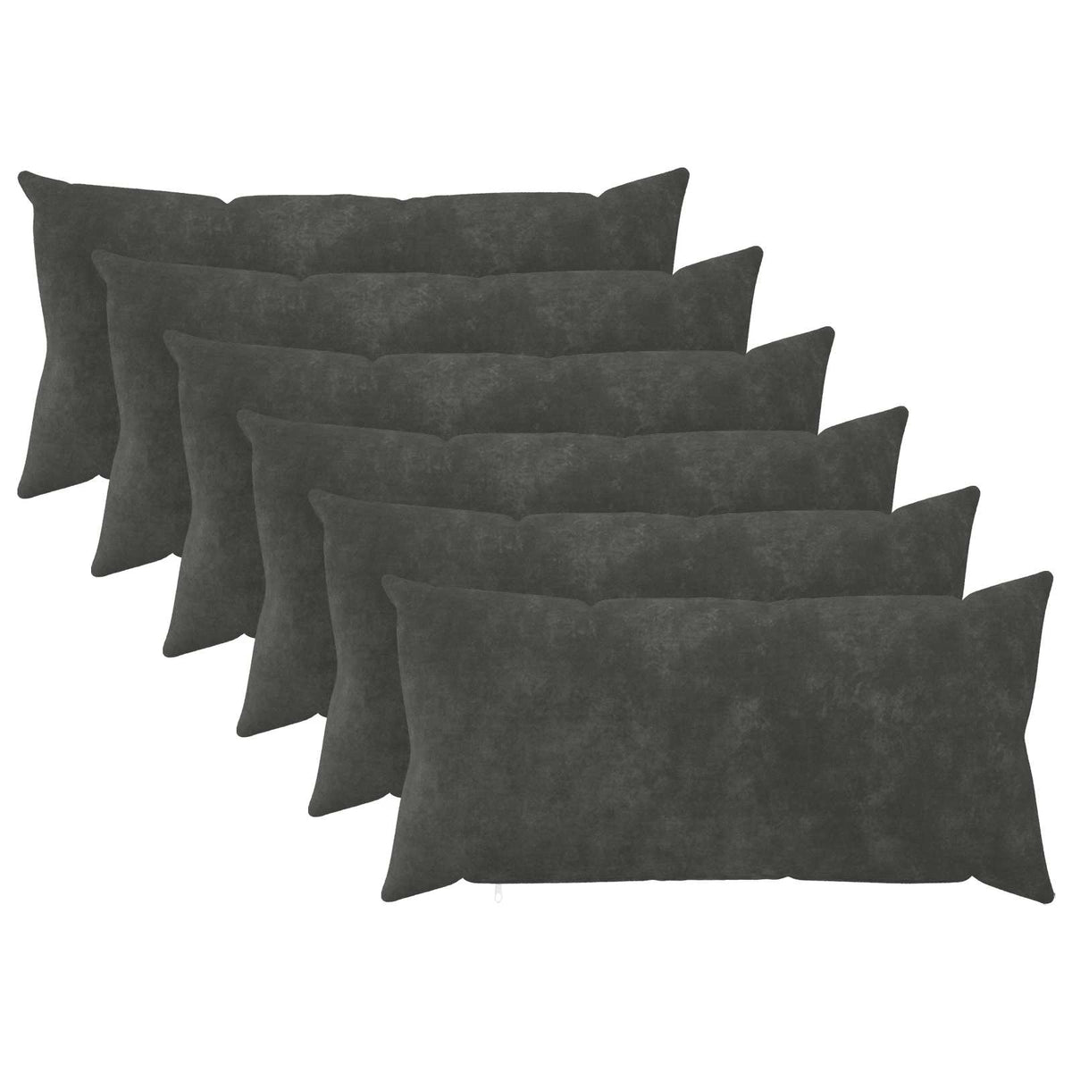 vidaXL Throw Pillow 6 pcs HEERLEN Anthracite 40 x 70 cm 1