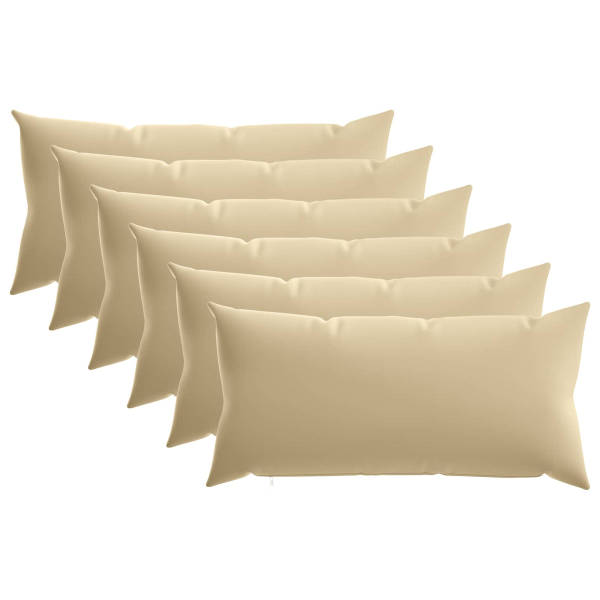 vidaXL Throw Pillow 6 pcs HEERLEN Beige 40 x 70 cm Polyester 2