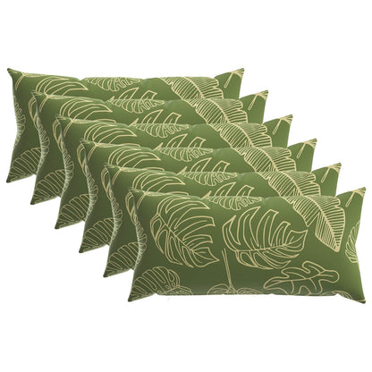 vidaXL Throw Pillow 6 pcs HEERLEN Leaf Design 40 x 70 cm Polyester 2