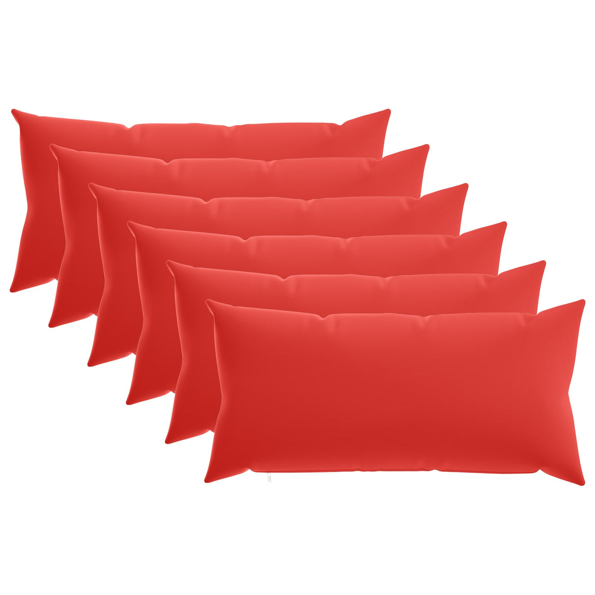 vidaXL Throw Pillow 6 pcs HEERLEN Red 40 x 70 cm Polyester 2
