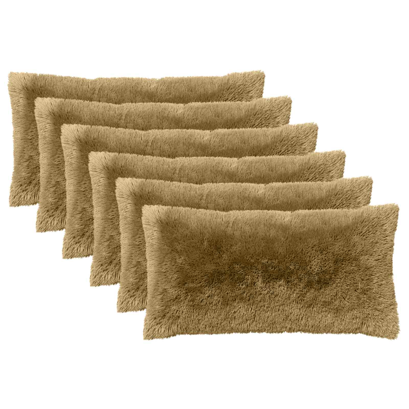 vidaXL Cushion with Pillow HEERLEN 6 pcs Light Grey PV Fleece 2