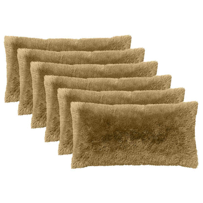 vidaXL Cushion with Pillow HEERLEN 6 pcs Light Grey PV Fleece 2