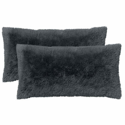 vidaXL Cushion with Pillow HEERLEN 6 pcs Anthracite PV Fleece 2