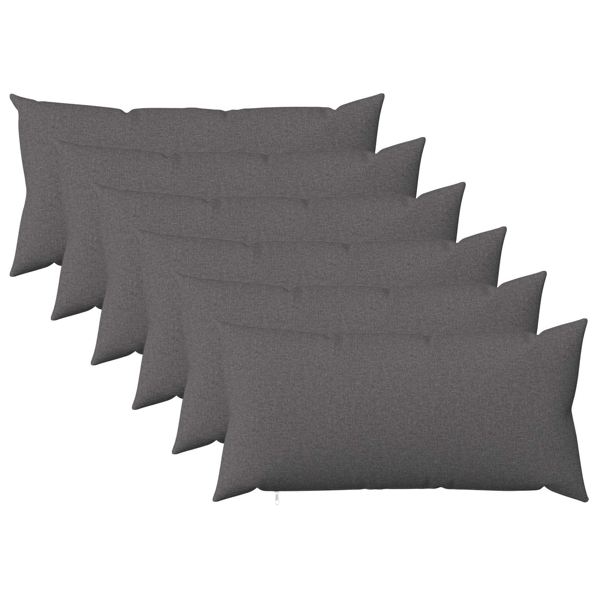 vidaXL Cushion with Pillow HEERLEN 6 pcs Light Grey Fabric 2