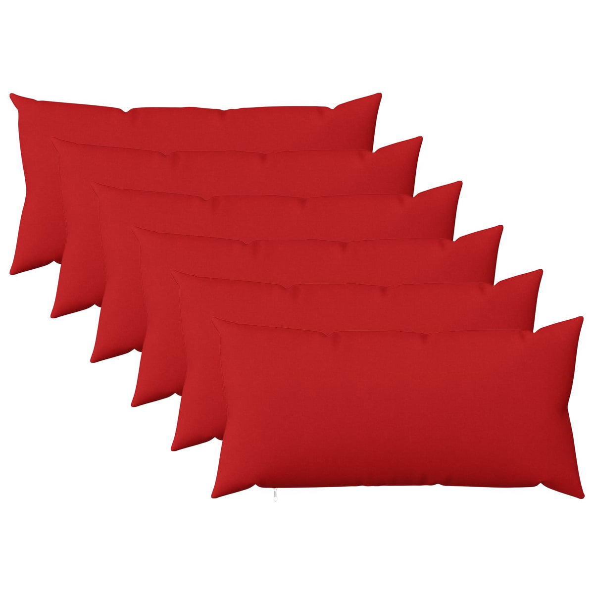 vidaXL Throw Pillow 6 pcs HEERLEN Red 40 x 80 cm Fabric 2