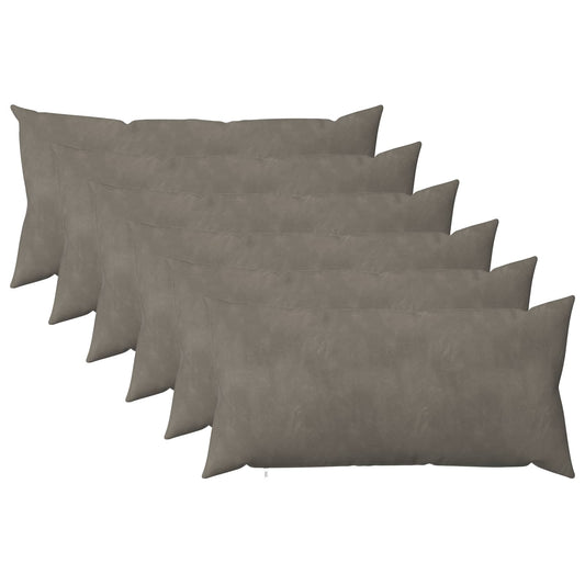vidaXL Cushion with Pillow HEERLEN 6 pcs Light Grey Velvet 2