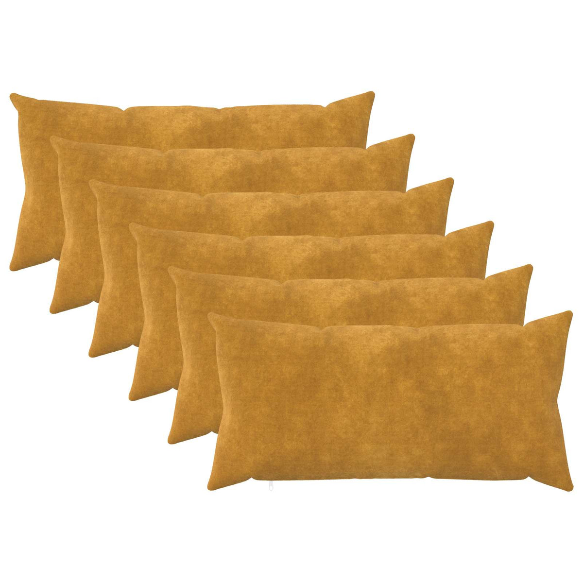 vidaXL Throw Pillow HEERLEN Microfiber Fleece 6 pcs Yellow