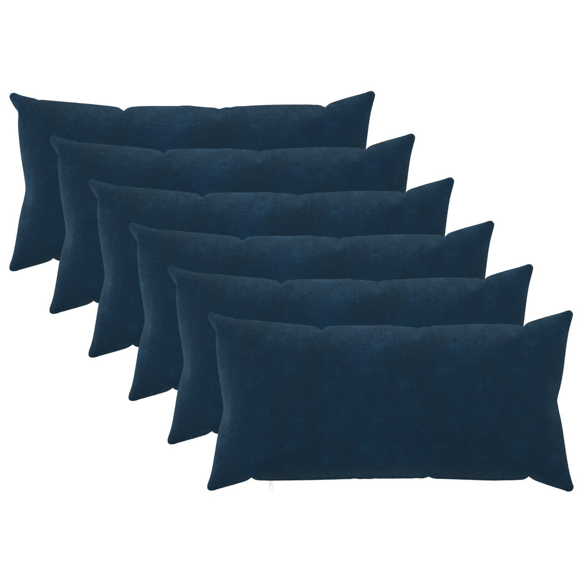 vidaXL Throw Pillow HEERLEN Microfiber Fleece 6 pcs Blue