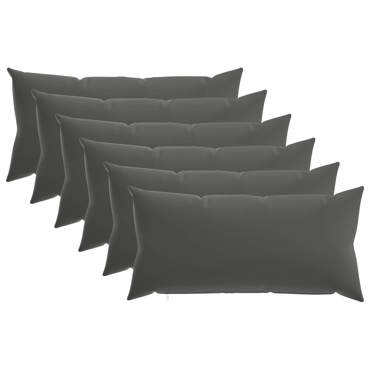 vidaXL Throw Pillow 6 pcs HEERLEN Anthracite 40 x 80 cm Polyester 2