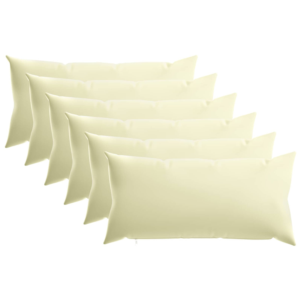 vidaXL Throw Pillow 6 pcs HEERLEN Cream 40 x 80 cm Polyester 2