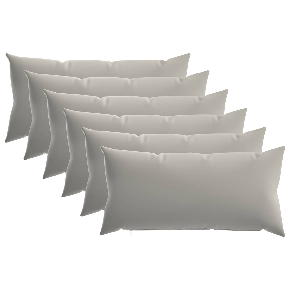 vidaXL Throw Pillow 6 pcs HEERLEN Grey 40 x 80 cm Polyester 2