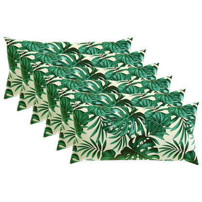 Throw Pillow HEERLEN Polyester 6 40 x 80 cm Leaf pattern