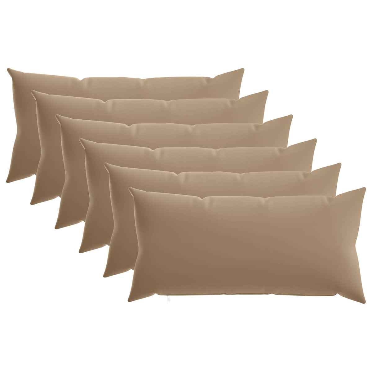 Throw Pillow HEERLEN Polyester 6 40 x 80 cm Taupe