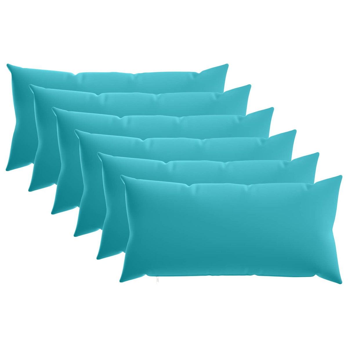 vidaXL Throw Pillow 6 pcs HEERLEN Turquoise 40 x 80 cm Polyester 2