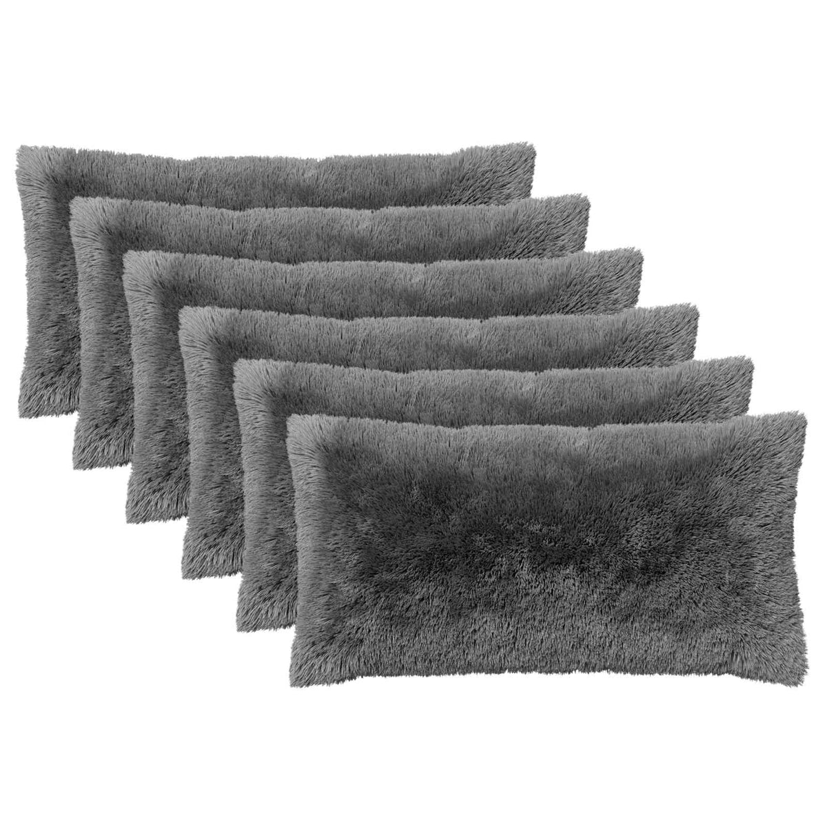 Throw Pillow HEERLEN PV Fleece 6 Light green 40 x 80 cm