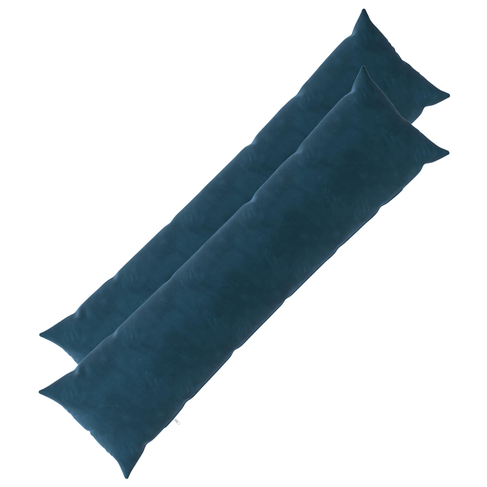 vidaXL Cushion with Pillow HEERLEN 2 pcs Blue Velvet 2