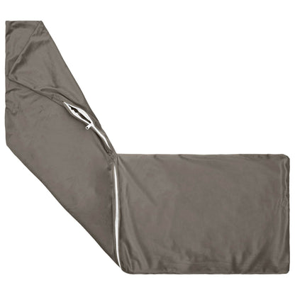 vidaXL Cushion with Pillow HEERLEN 2 pcs Light Grey Velvet 3