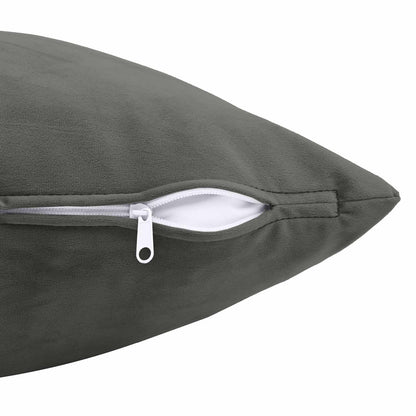 vidaXL Cushion with Pillow HEERLEN 2 pcs Dark Grey Velvet 6