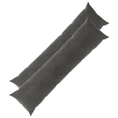 vidaXL Cushion with Pillow HEERLEN 2 pcs Dark Grey Velvet 2