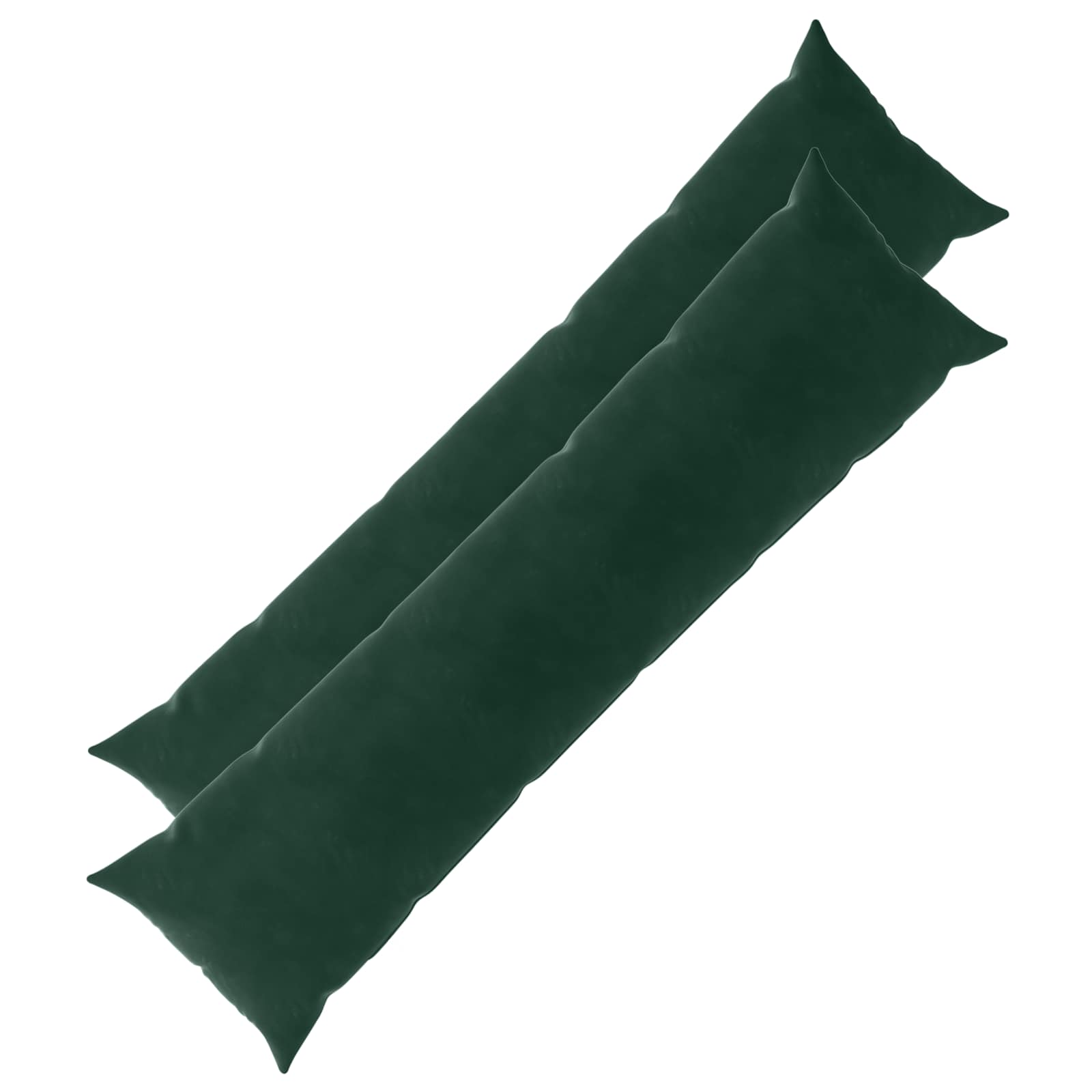 vidaXL Cushion with Pillow HEERLEN 2 pcs Dark Green Velvet 2
