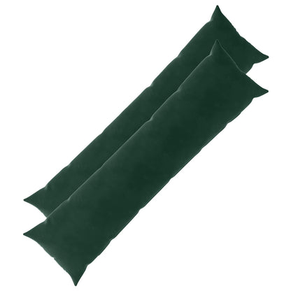 vidaXL Cushion with Pillow HEERLEN 2 pcs Dark Green Velvet 2