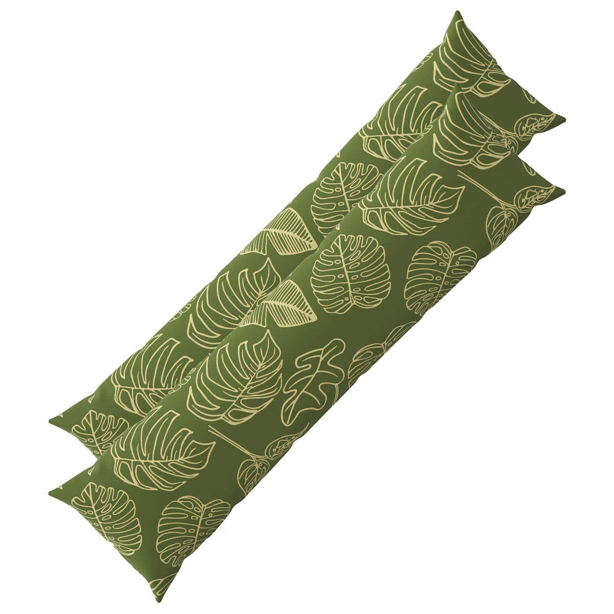 vidaXL Throw Pillow 2 pcs HEERLEN Leaf Design 40 x 145 cm Polyester 2