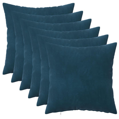 vidaXL Cushion with Pillow HEERLEN 6 pcs Blue Velvet 2