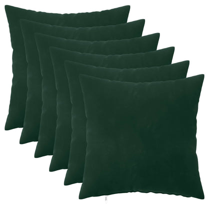 vidaXL Cushion with Pillow HEERLEN 6 pcs Dark Green Velvet 2