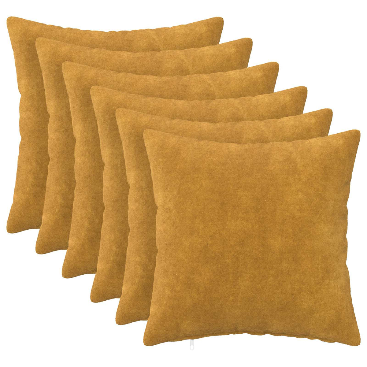 vidaXL Cushion with Pillow HEERLEN 6 pcs Yellow Microfiber Fleece 1