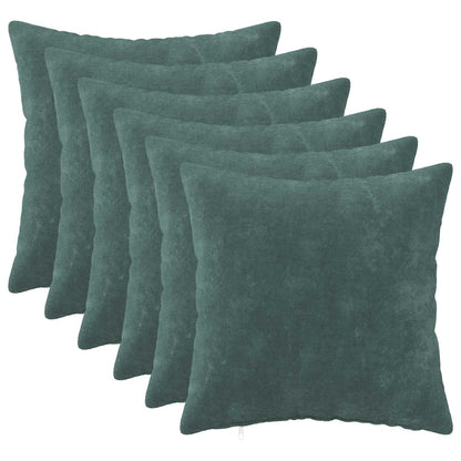 vidaXL Cushion with Pillow HEERLEN 6 pcs Sea Blue Microfiber Fleece 1