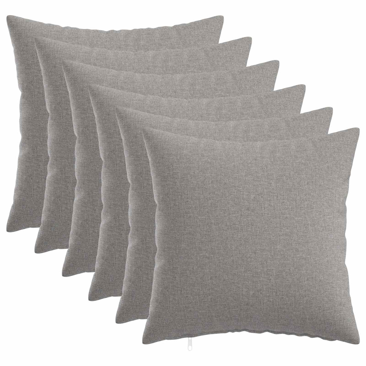 vidaXL Cushion with Pillow HEERLEN 6 pcs Cloud Grey Fabric 1