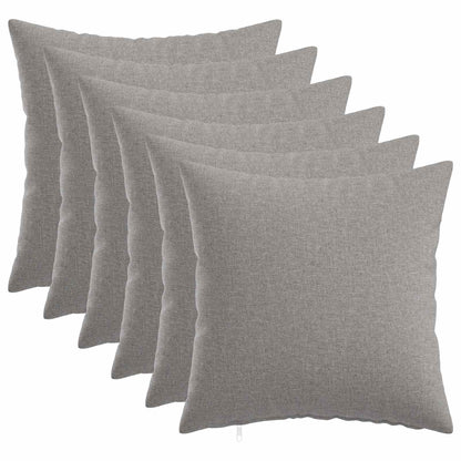 vidaXL Cushion with Pillow HEERLEN 6 pcs Cloud Grey Fabric 1