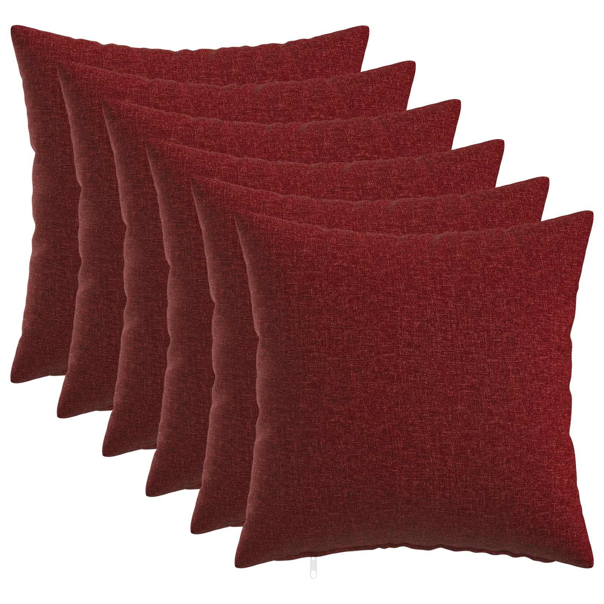 Throw Pillow HEERLEN Fabric 6 50 x 50 cm Wine red