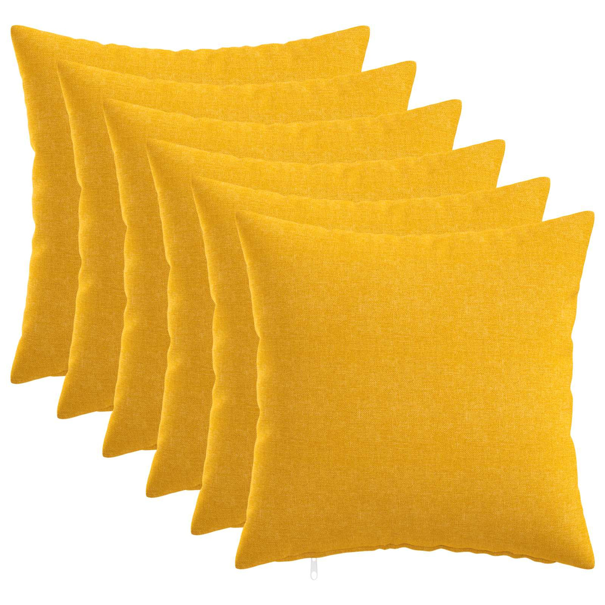 vidaXL Cushion with Pillow HEERLEN 6 pcs Light Yellow Fabric 1