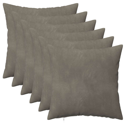 vidaXL Cushion with Pillow HEERLEN 6 pcs Light Grey Velvet 2