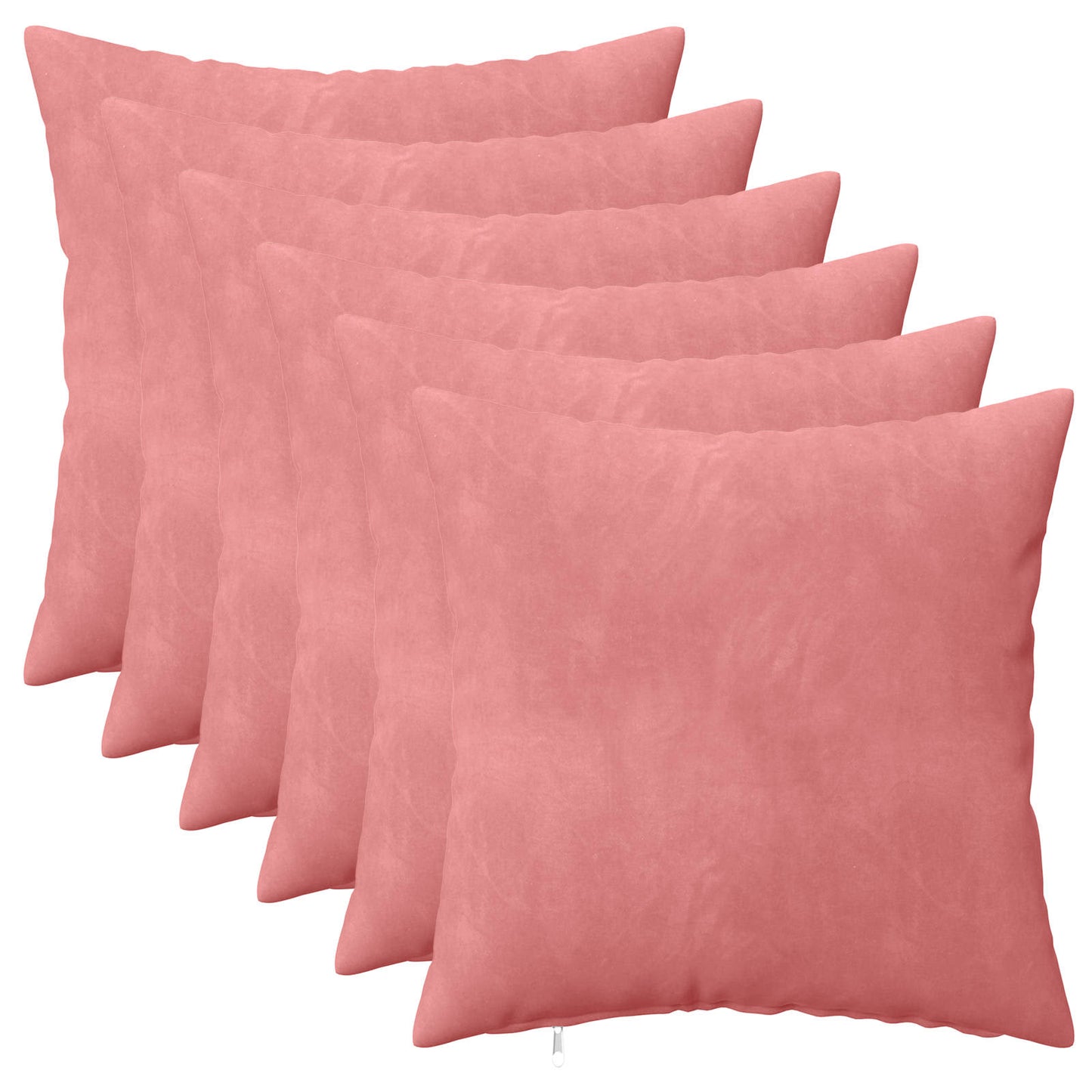 vidaXL Cushion with Pillow HEERLEN 6 pcs Pink Velvet 2