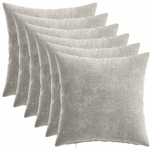vidaXL Throw Pillow 6 pcs HEERLEN Light Grey 50 x 50 cm 2