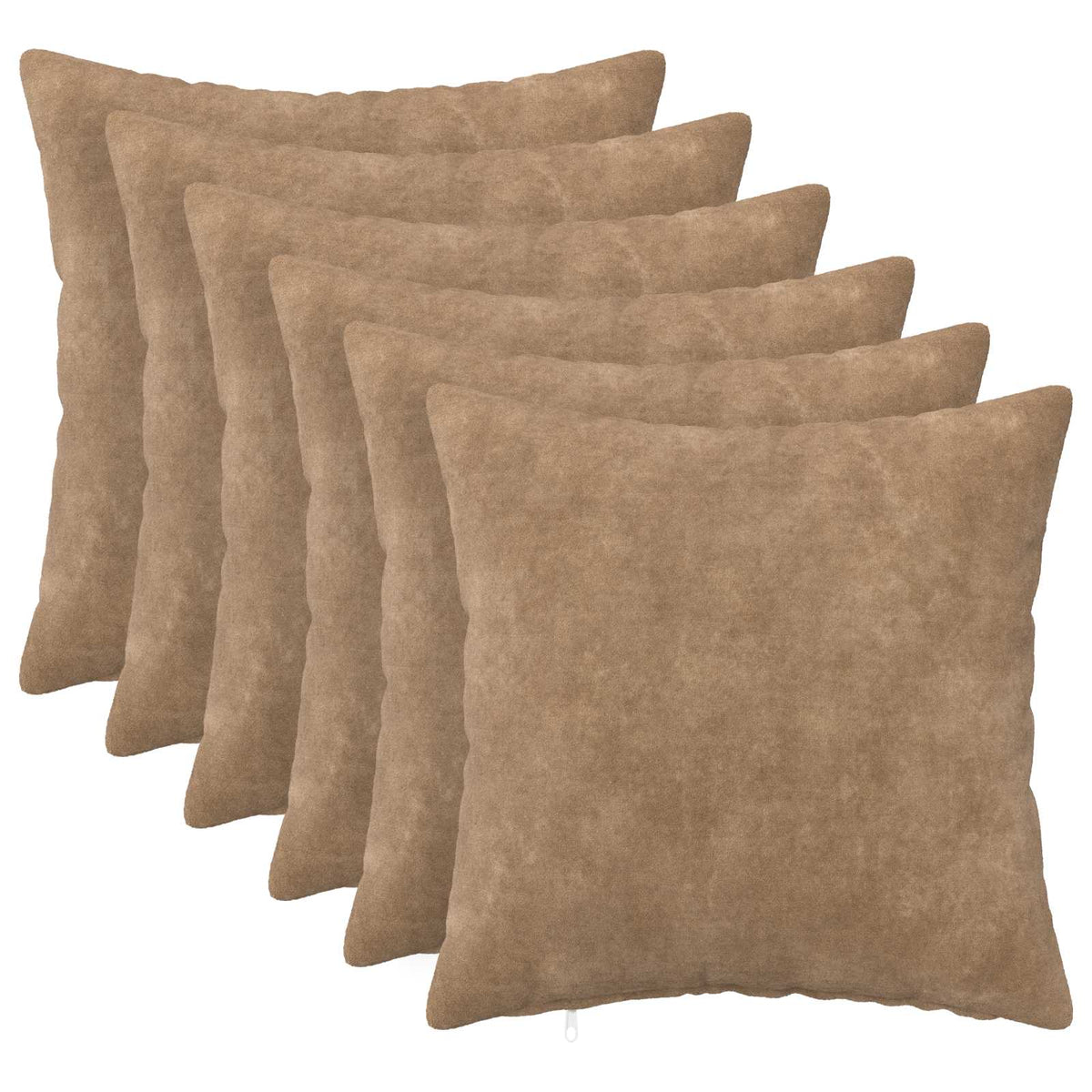 vidaXL Throw Pillow 6 pcs HEERLEN Taupe 50 x 50 cm Microfiber Fleece 1