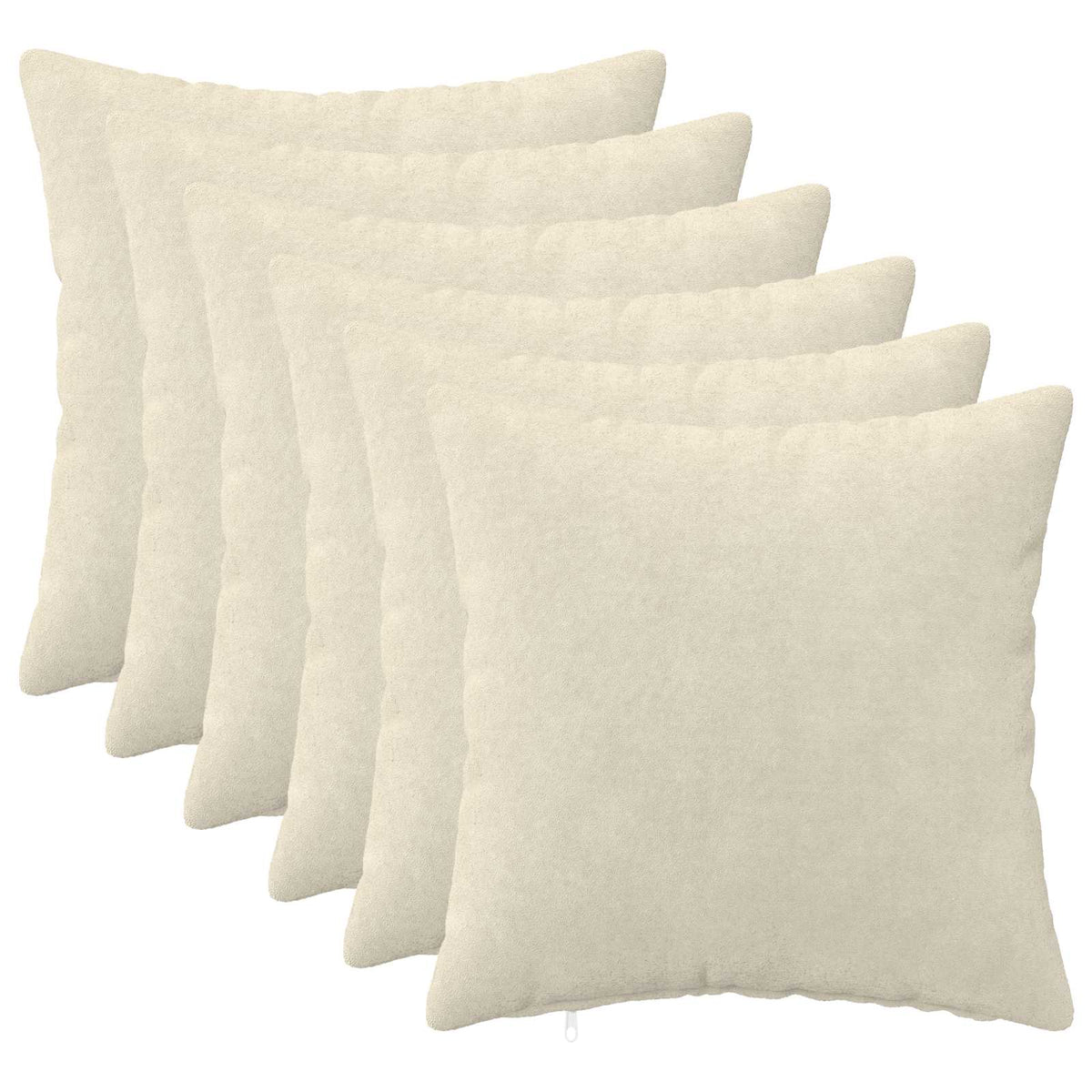 Throw Pillow HEERLEN Microfiber Fleece 6 Cream 50 x 50 cm