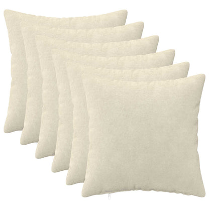 Throw Pillow HEERLEN Microfiber Fleece 6 Cream 50 x 50 cm