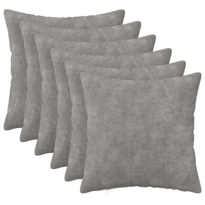 vidaXL Throw Pillow 6 pcs HEERLEN Light Grey 50 x 50 cm 1