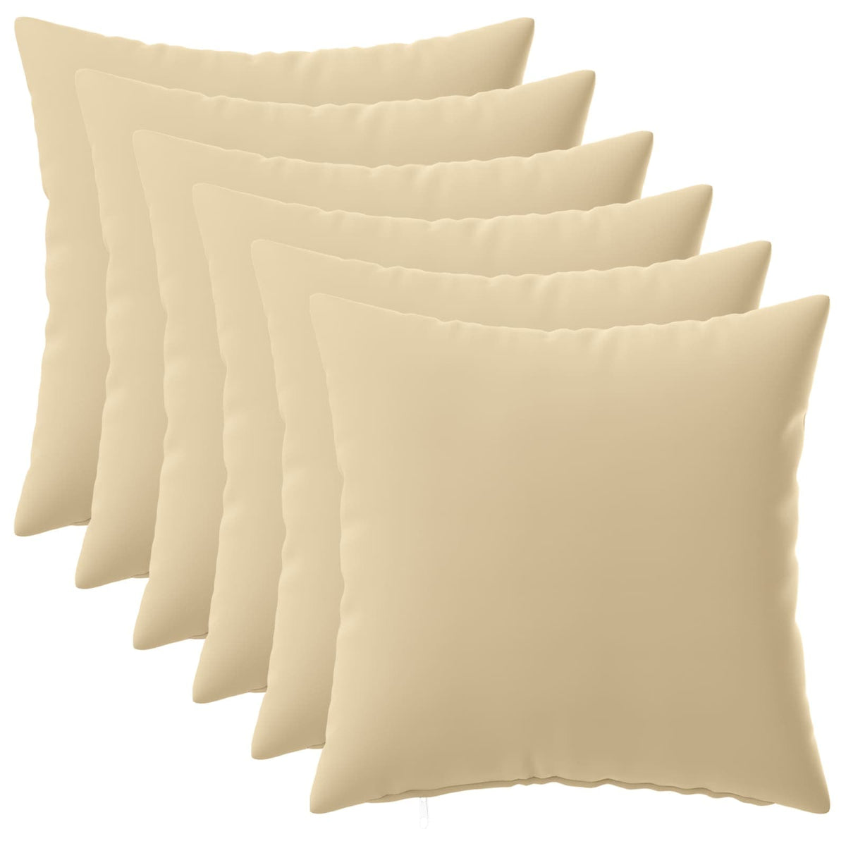 vidaXL Throw Pillow 6 pcs HEERLEN Beige 50 x 50 cm Polyester 2