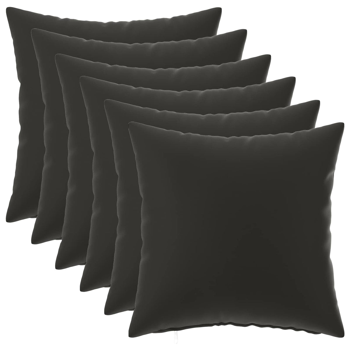 Throw Pillow HEERLEN Polyester 6 50 x 50 cm Black