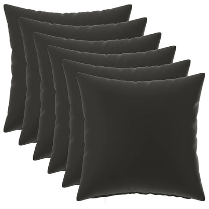 Throw Pillow HEERLEN Polyester 6 50 x 50 cm Black