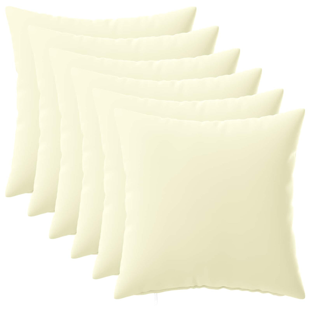 vidaXL Throw Pillow 6 pcs HEERLEN Cream 50 x 50 cm Polyester 2