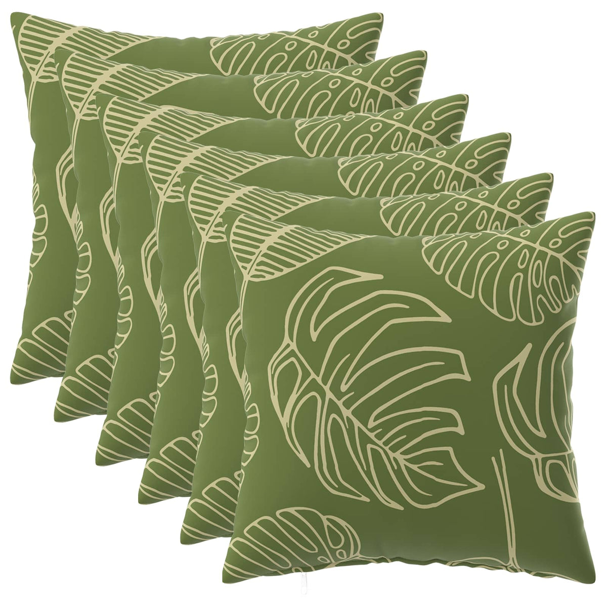 Throw Pillow HEERLEN Polyester 6 50 x 50 cm Leaf design